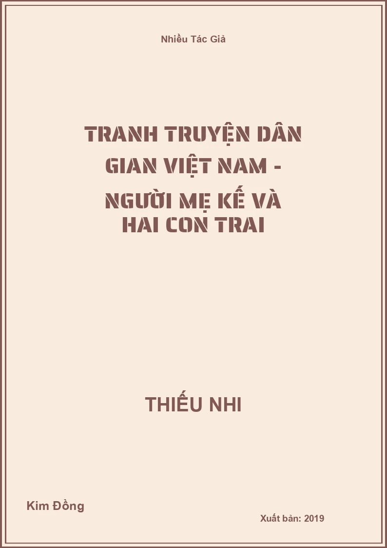Tranh truyện dân gian Việt Nam - Người mẹ kế và hai con trai