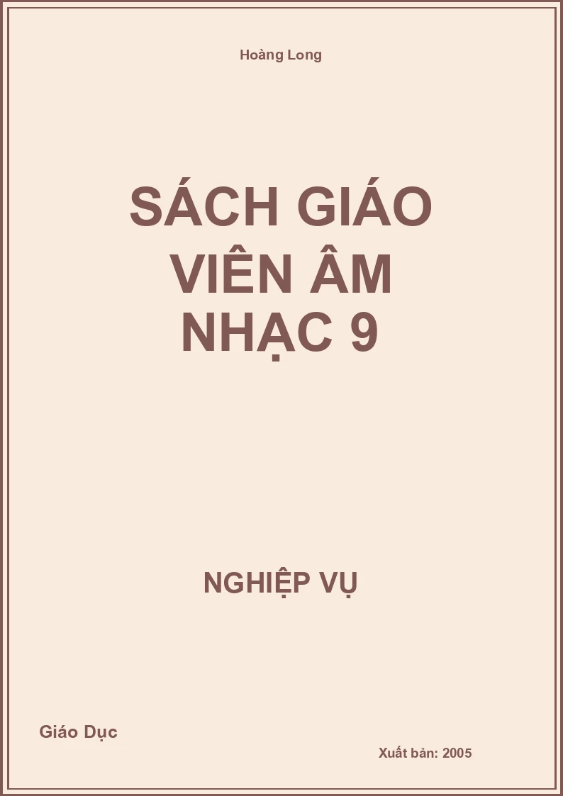 Sách Giáo Viên Âm Nhạc 9