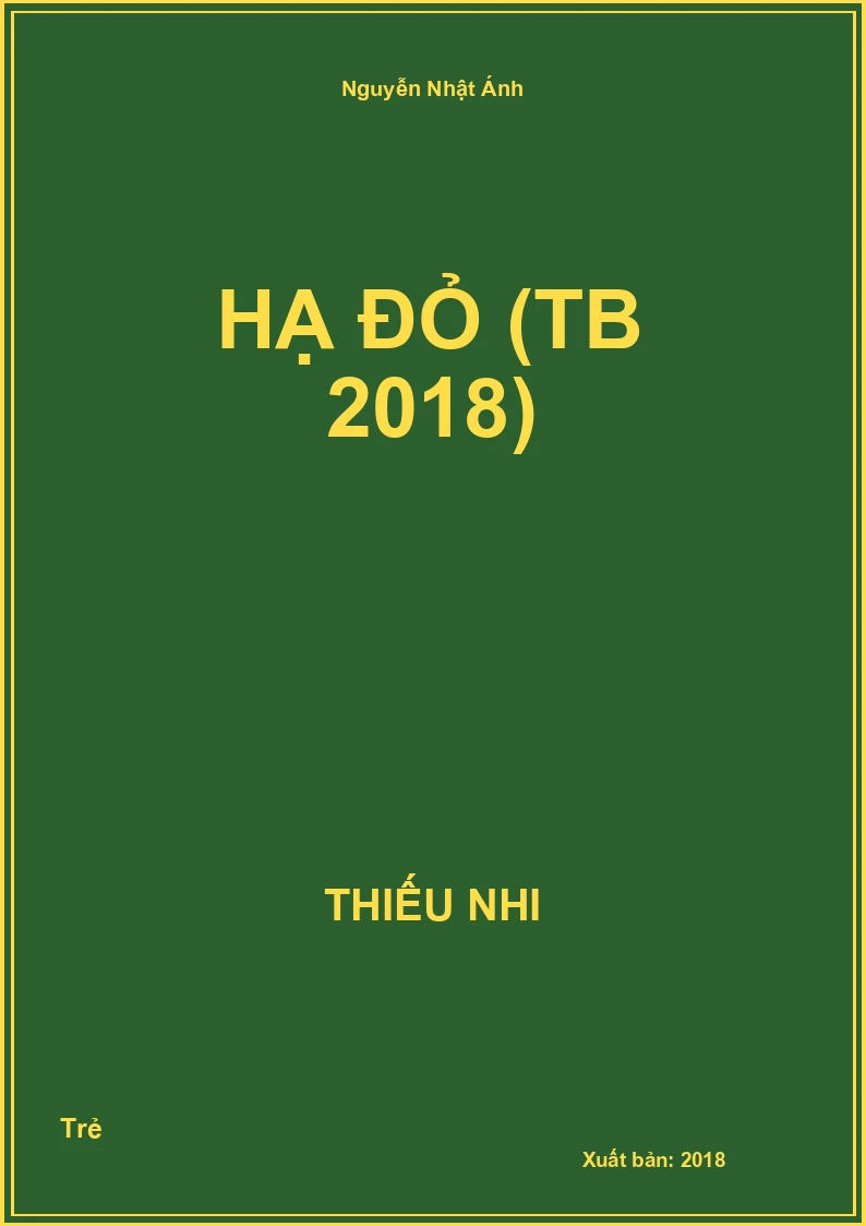 Hạ đỏ (TB 2018)
