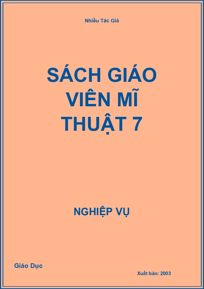 Sách Giáo Viên Mĩ Thuật 7
