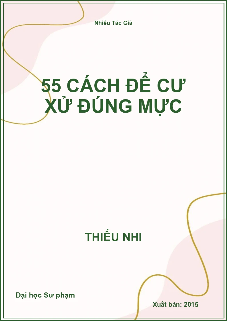 55 cách để cư xử đúng mực