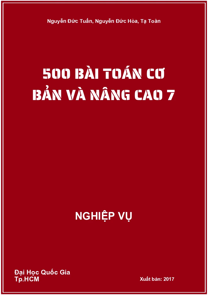500 Bài Toán Cơ Bản Và Nâng Cao 7
