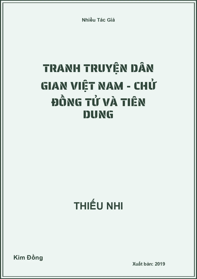 Tranh truyện dân gian Việt Nam - Chử Đồng Tử và Tiên Dung