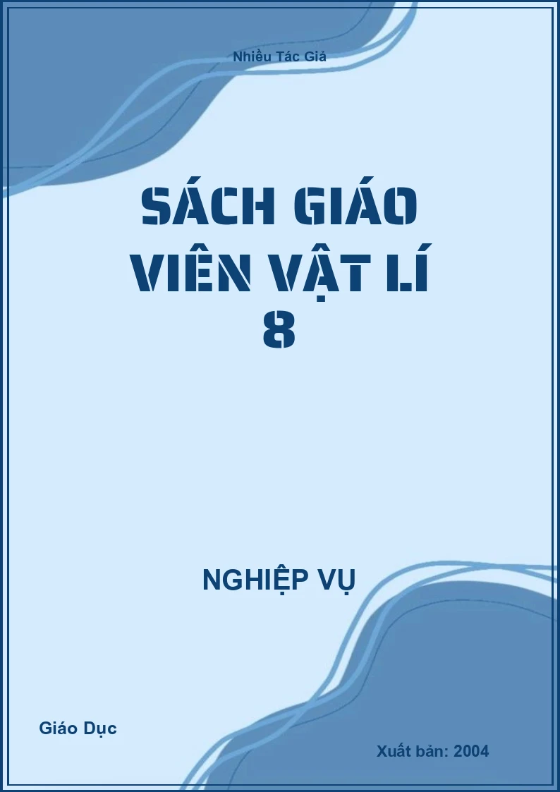 Sách Giáo Viên Vật Lí 8