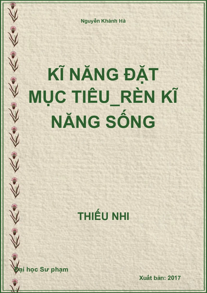 Kĩ năng đặt mục tiêu_Rèn kĩ năng sống
