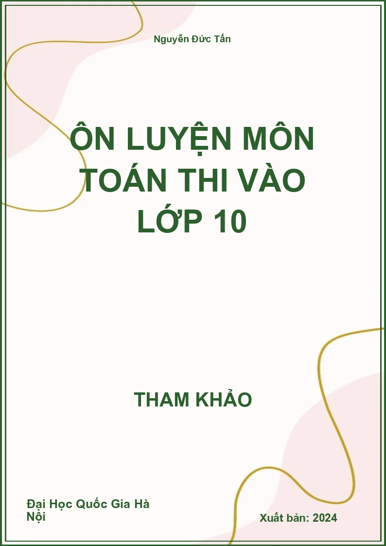 Ôn luyện môn Toán thi vào lớp 10