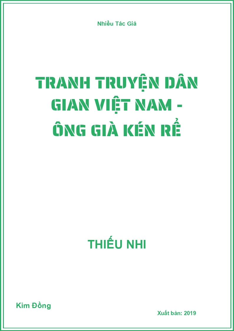 Tranh truyện dân gian Việt Nam - Ông già kén rể