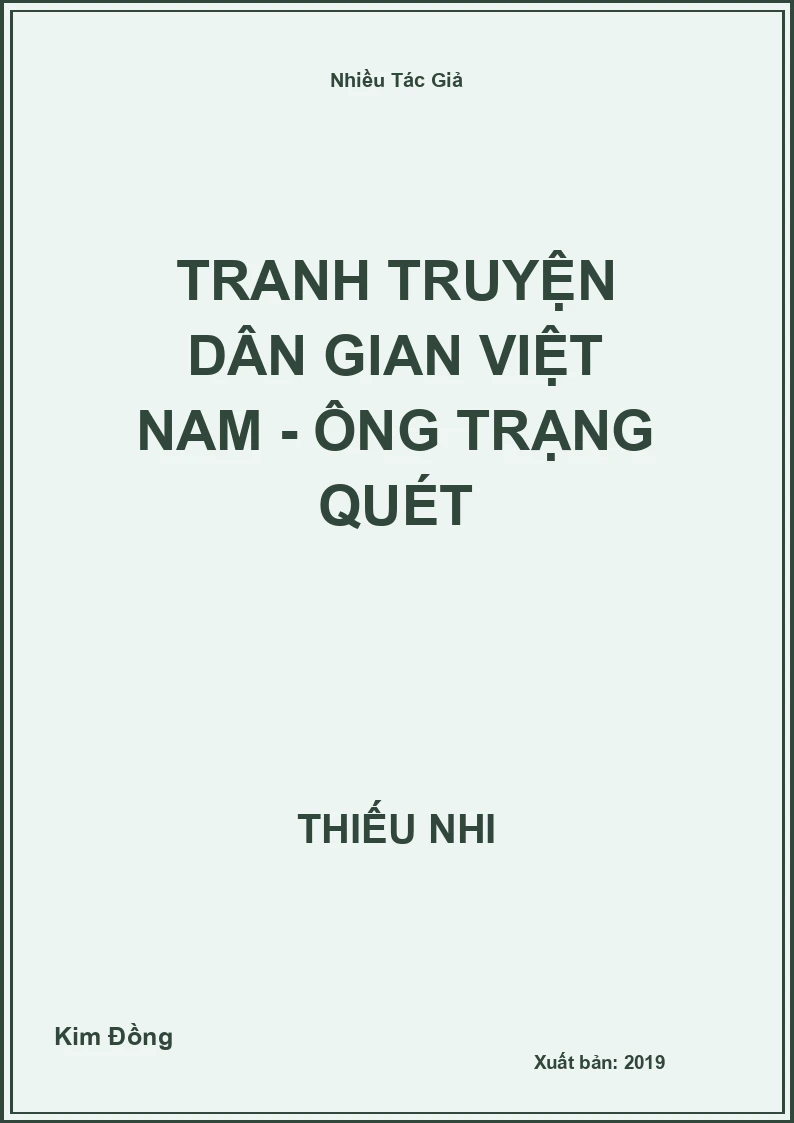 Tranh truyện dân gian Việt Nam - Ông Trạng quét