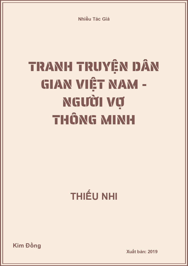 Tranh truyện dân gian Việt Nam - Người vợ thông minh