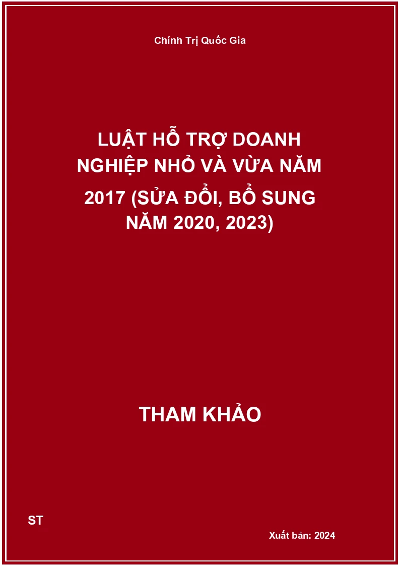 Luật hỗ trợ doanh nghiệp nhỏ và vừa năm 2017 (sửa đổi, bổ sung năm 2020, 2023)