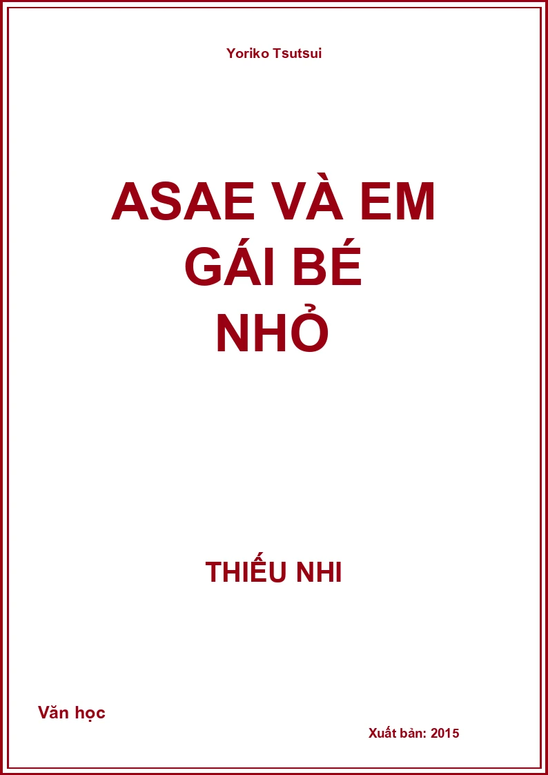Asae và em gái bé nhỏ