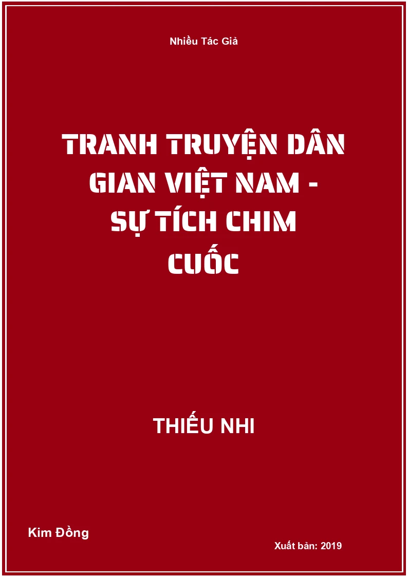 Tranh truyện dân gian Việt Nam - Sự tích chim cuốc