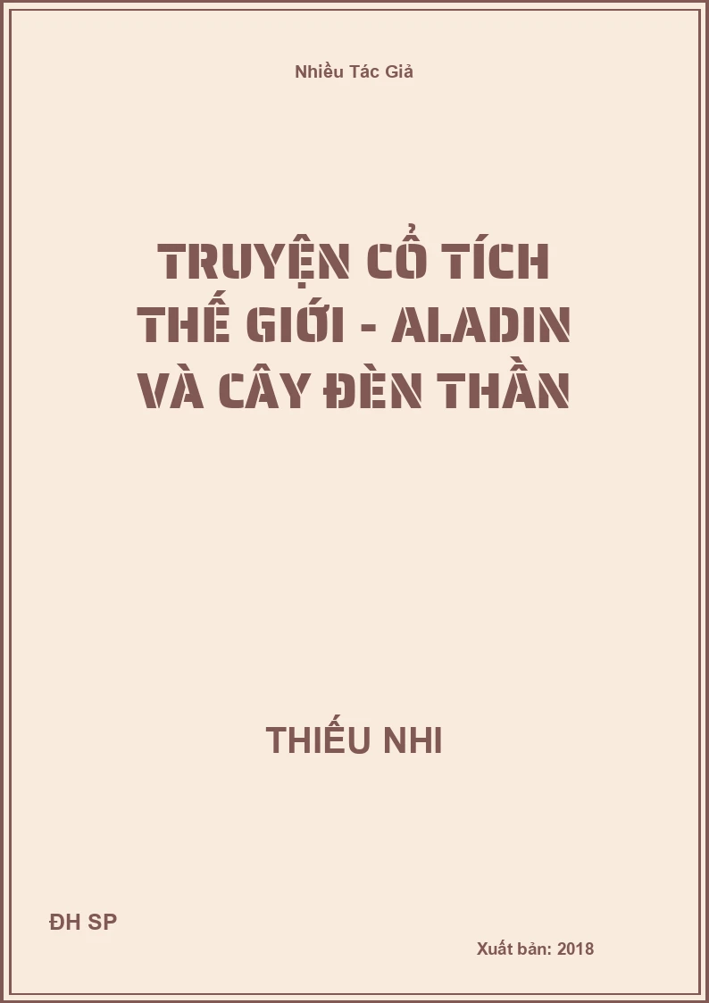 Truyện cổ tích thế giới - Aladin và cây đèn thần