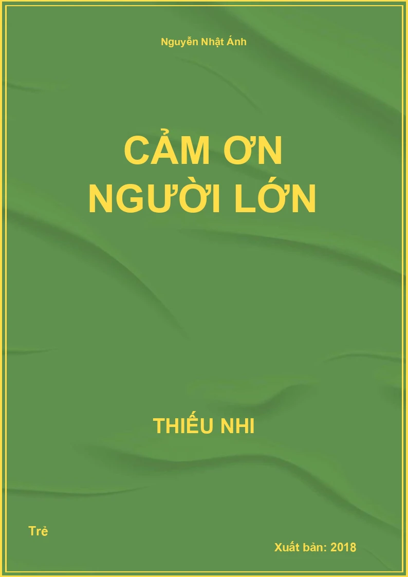 Cảm ơn người lớn