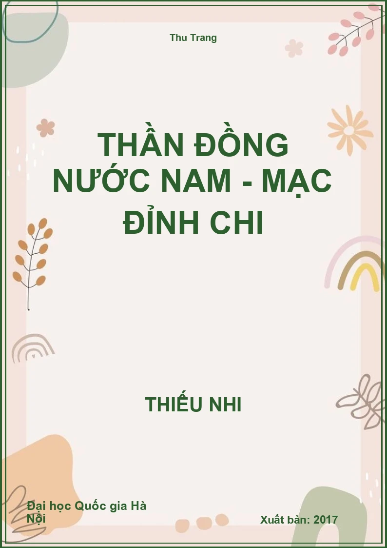 Thần đồng nước Nam - Mạc Đỉnh Chi