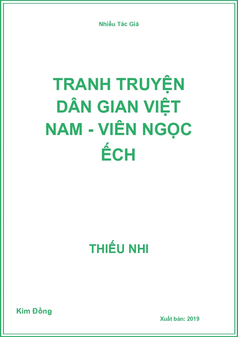 Tranh truyện dân gian Việt Nam - Viên ngọc Ếch