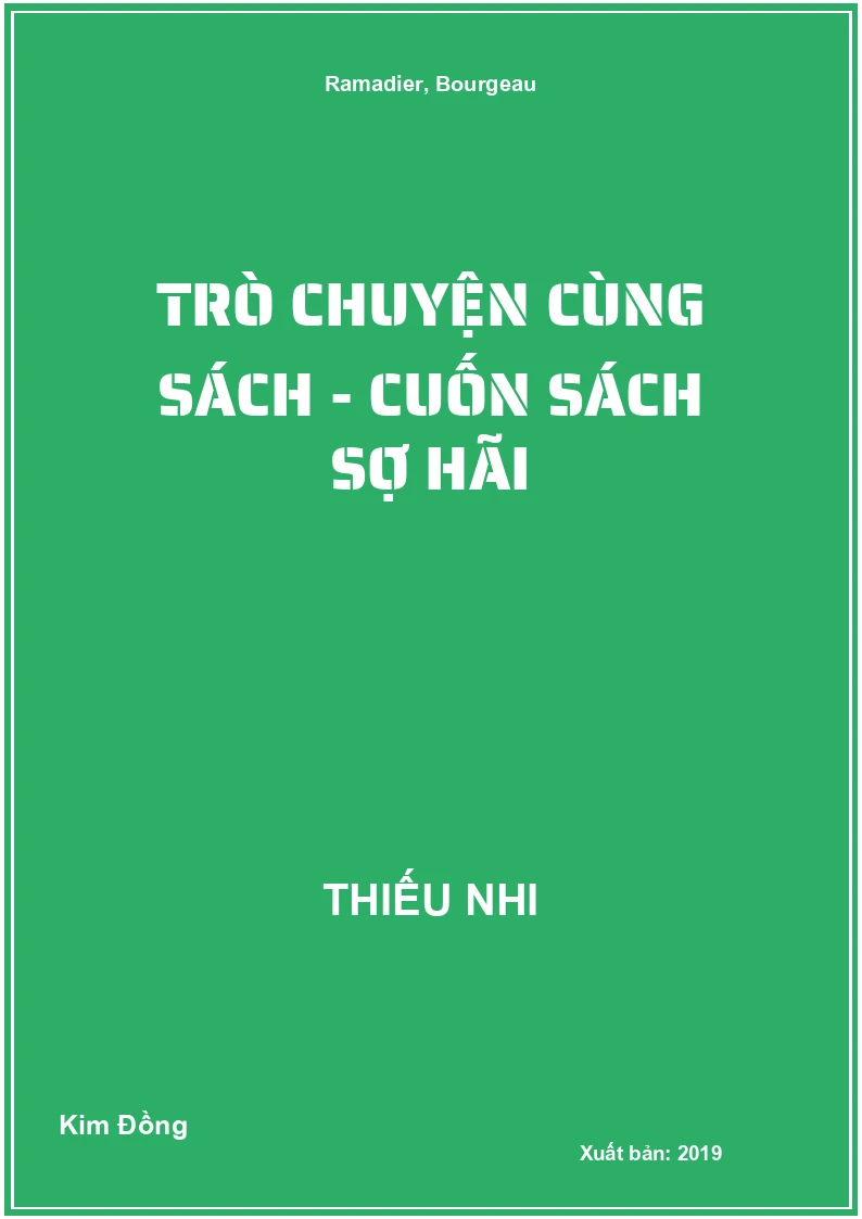 Trò chuyện cùng sách - Cuốn sách sợ hãi