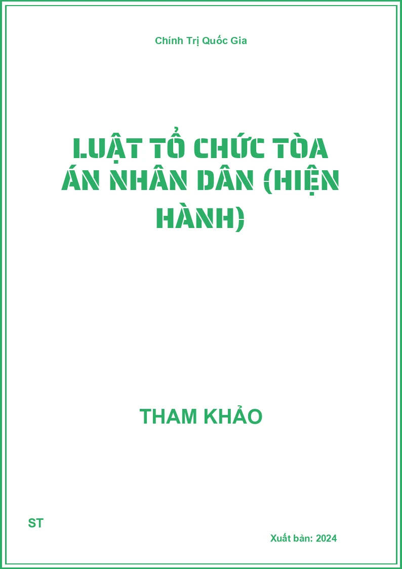Luật tổ chức tòa án nhân dân (hiện hành)