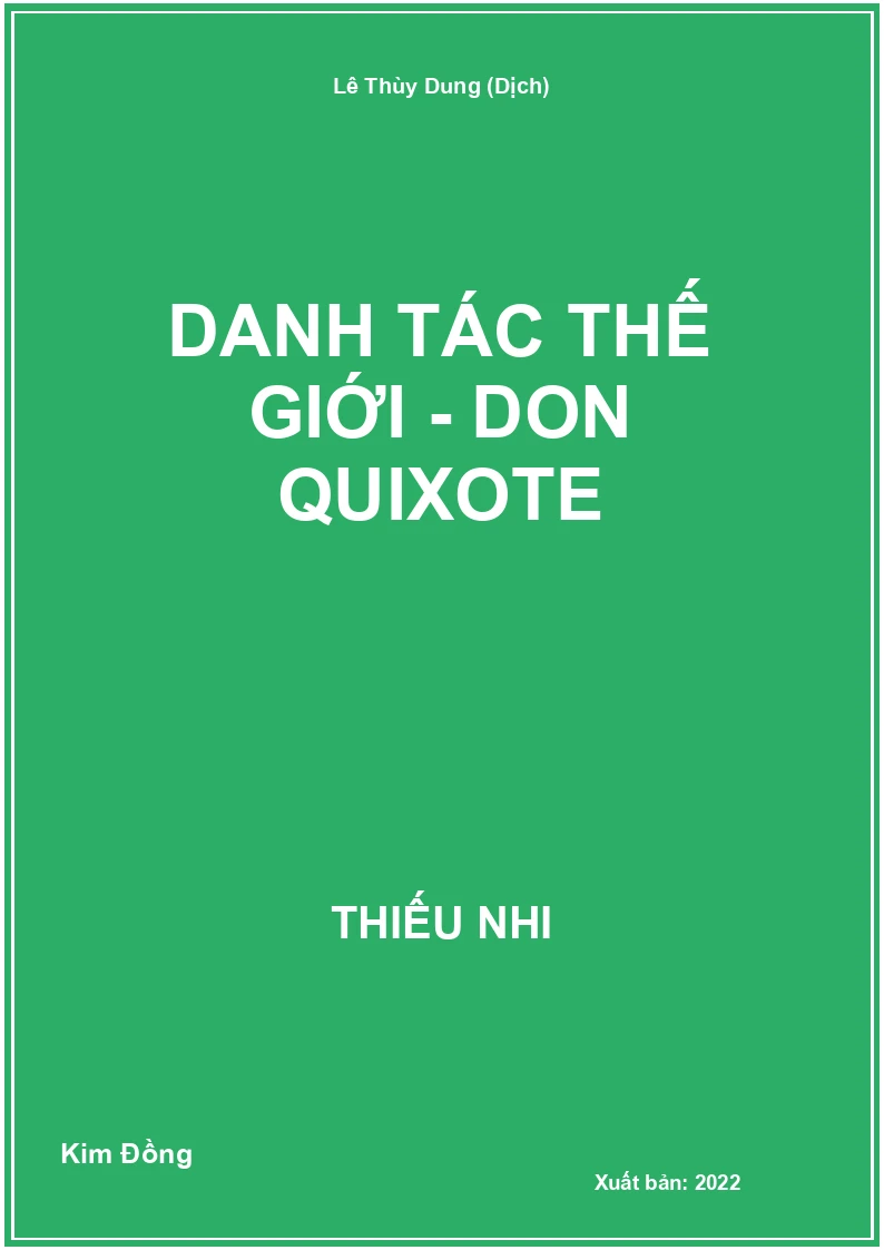 Danh Tác Thế Giới - Don Quixote