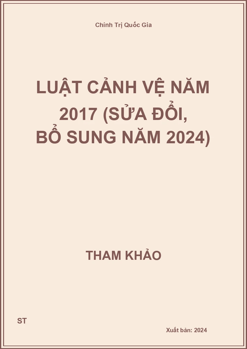 Luật cảnh vệ năm 2017 (sửa đổi, bổ sung năm 2024)