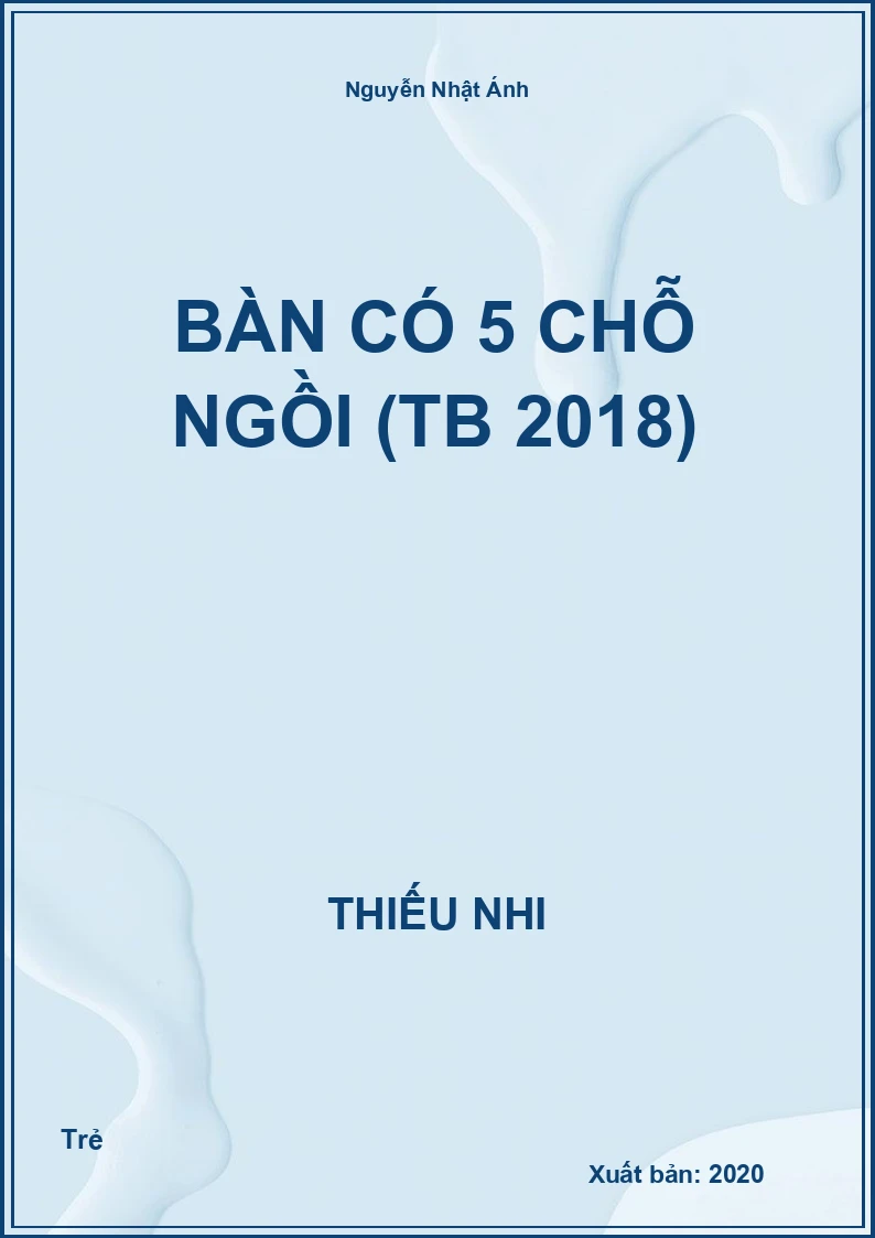 Bàn có 5 chỗ ngồi (TB 2018)