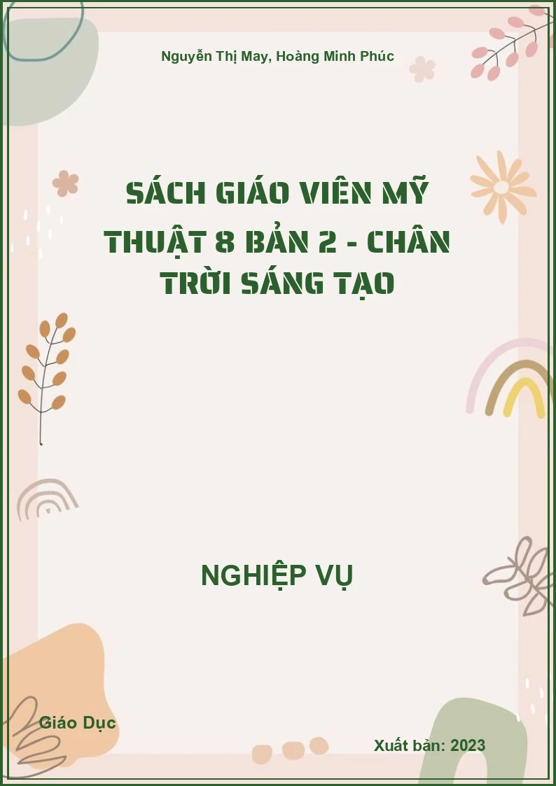 Sách Giáo Viên Mỹ Thuật 8 Bản 2 - Chân Trời Sáng Tạo