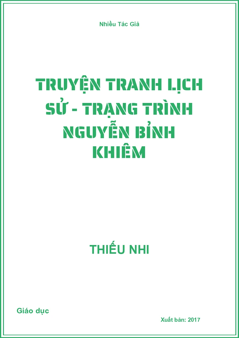 Truyện Tranh Lịch Sử - Trạng Trình Nguyễn Bỉnh Khiêm