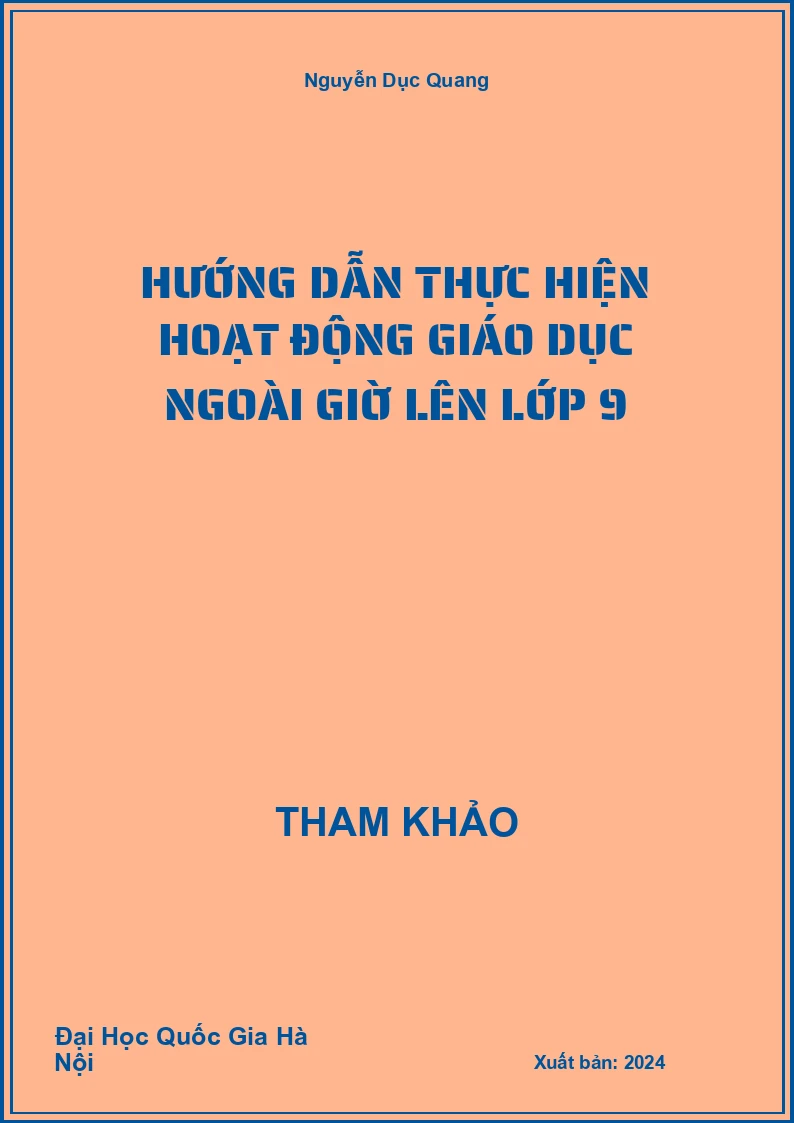 Hướng dẫn thực hiện hoạt động giáo dục ngoài giờ lên lớp 9