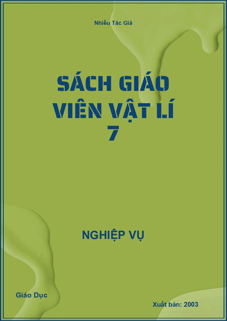 Sách Giáo Viên Vật Lí 7