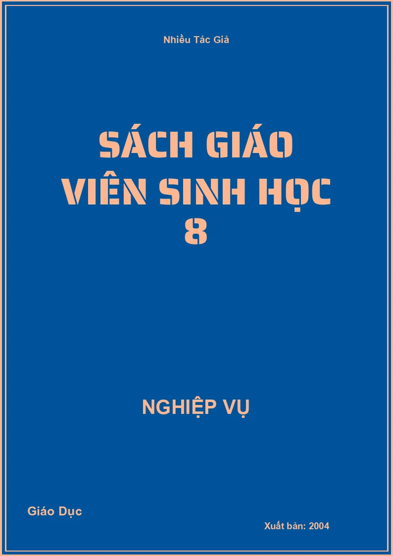 Sách Giáo Viên Sinh Học 8