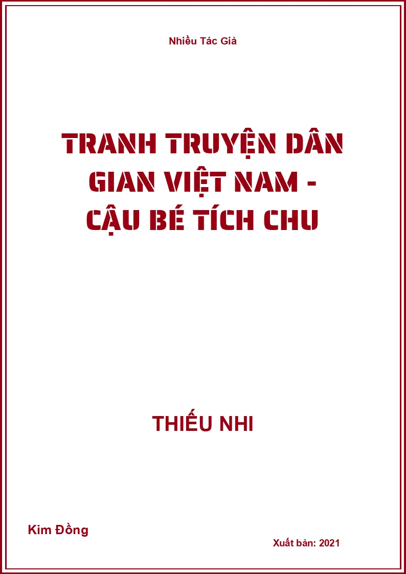 Tranh truyện dân gian Việt Nam - Cậu bé Tích Chu