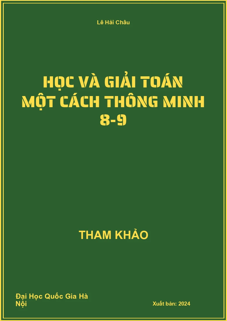 Học và giải Toán một cách thông minh 8-9
