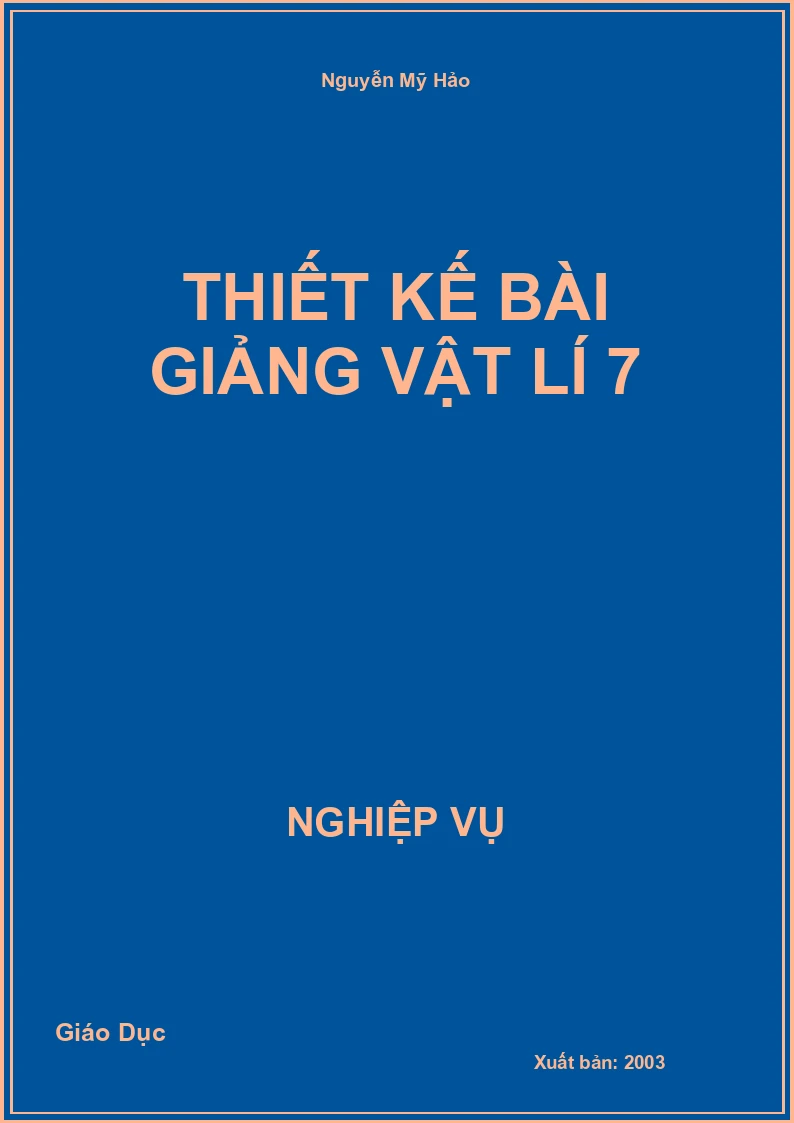 Thiết Kế Bài Giảng Vật Lí 7