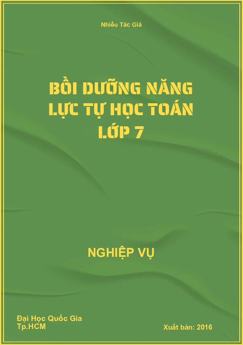 Bồi Dưỡng Năng Lực Tự Học Toán Lớp 7