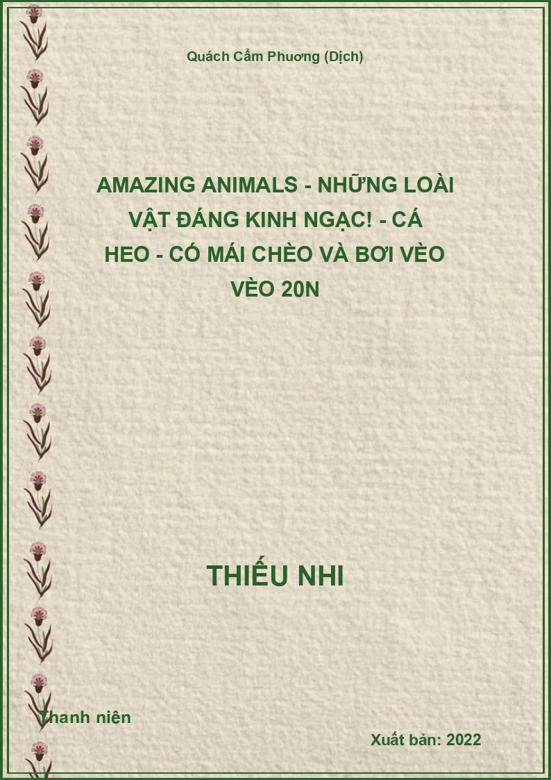 Amazing animals - Những loài vật đáng kinh ngạc! - Cá heo - Có mái chèo và bơi vèo vèo 20N