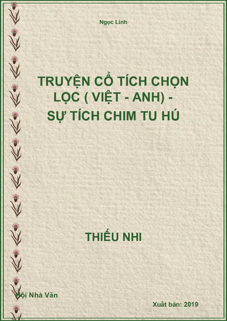 Truyện cổ tích chọn lọc ( Việt - Anh) - Sự tích chim tu hú