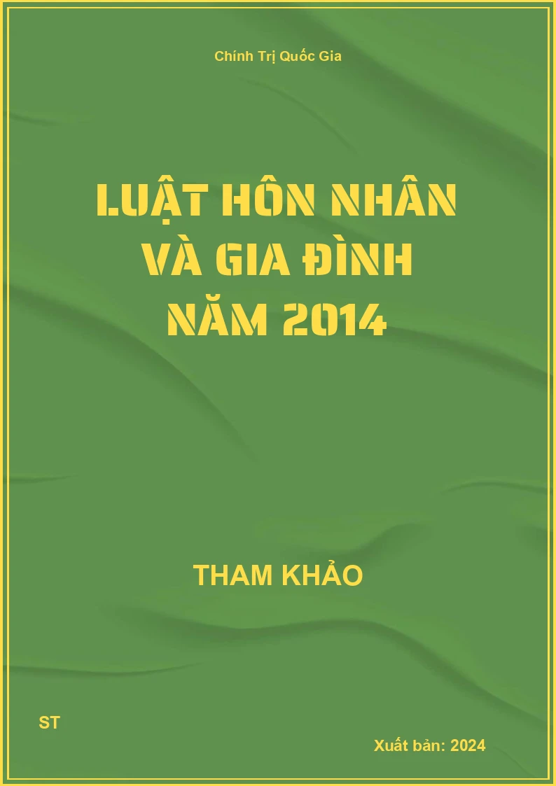 Luật hôn nhân và gia đình năm 2014