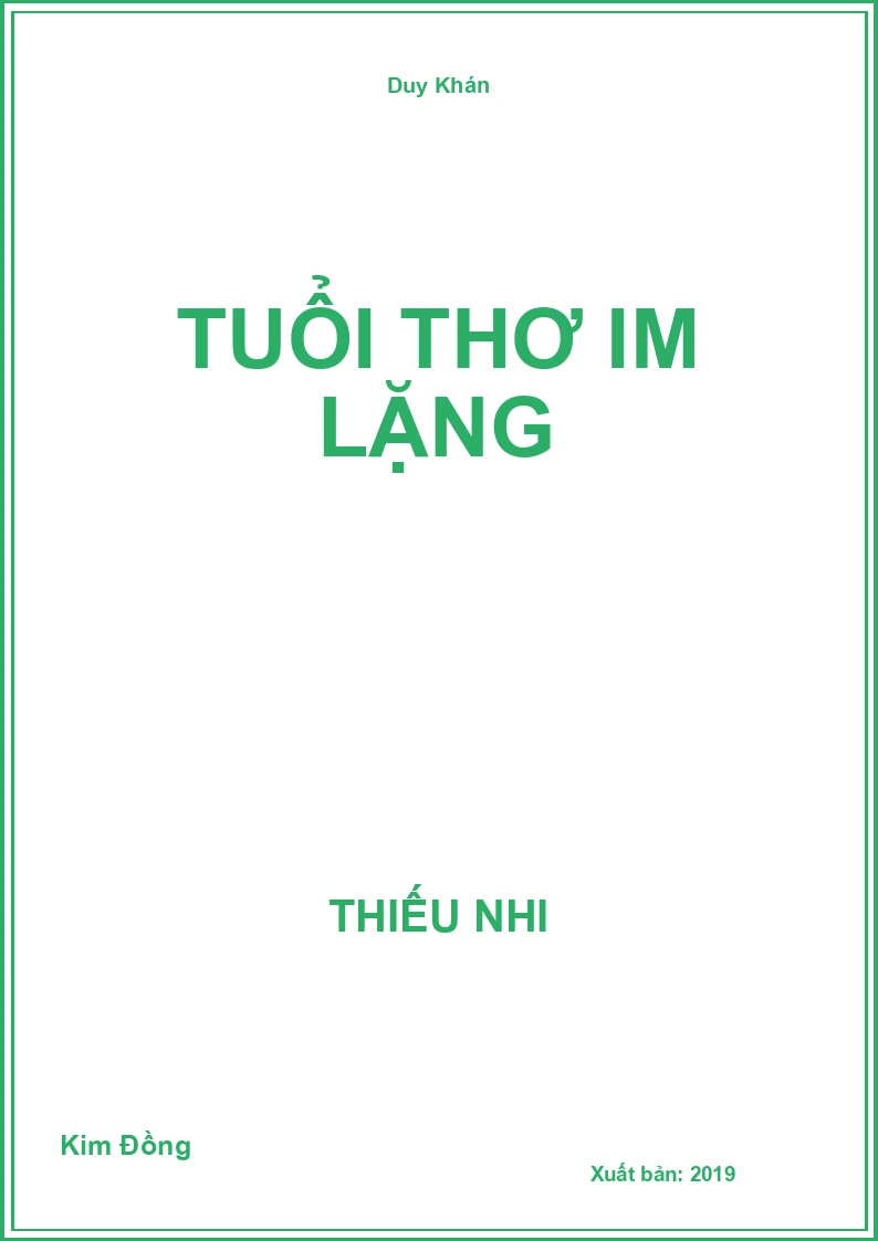 Tuổi thơ im lặng