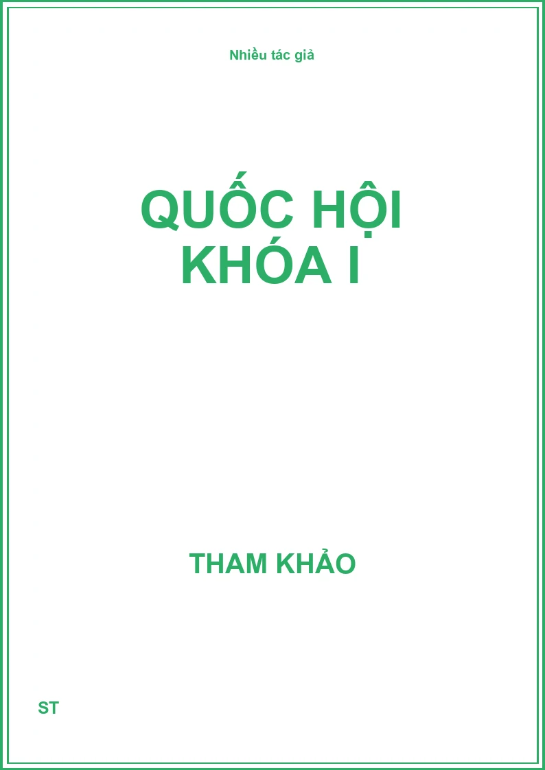 Quốc hội khóa I