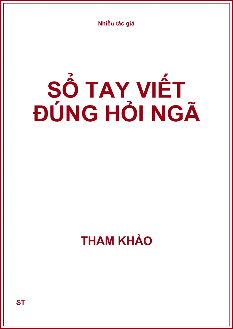 Sổ tay viết đúng hỏi ngã