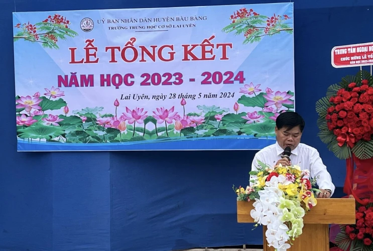 Lễ tổng kết năm học 2023-2024 tại trường THCS Lai Uyên