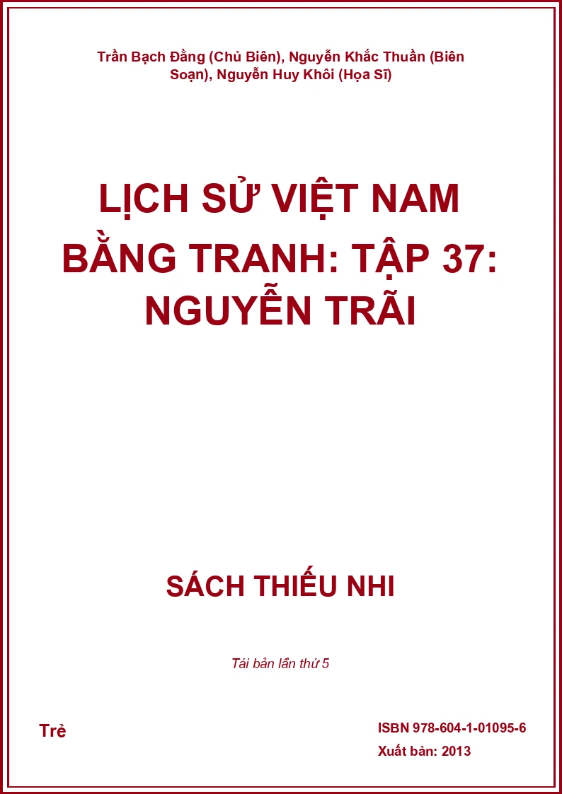 Lịch Sử Việt Nam Bằng Tranh: Tập 37: Nguyễn Trãi