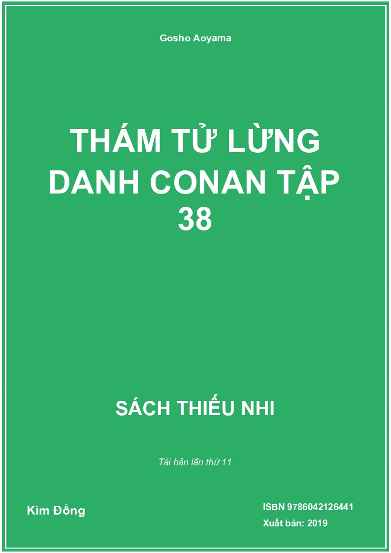 Thám tử lừng danh Conan tập 38