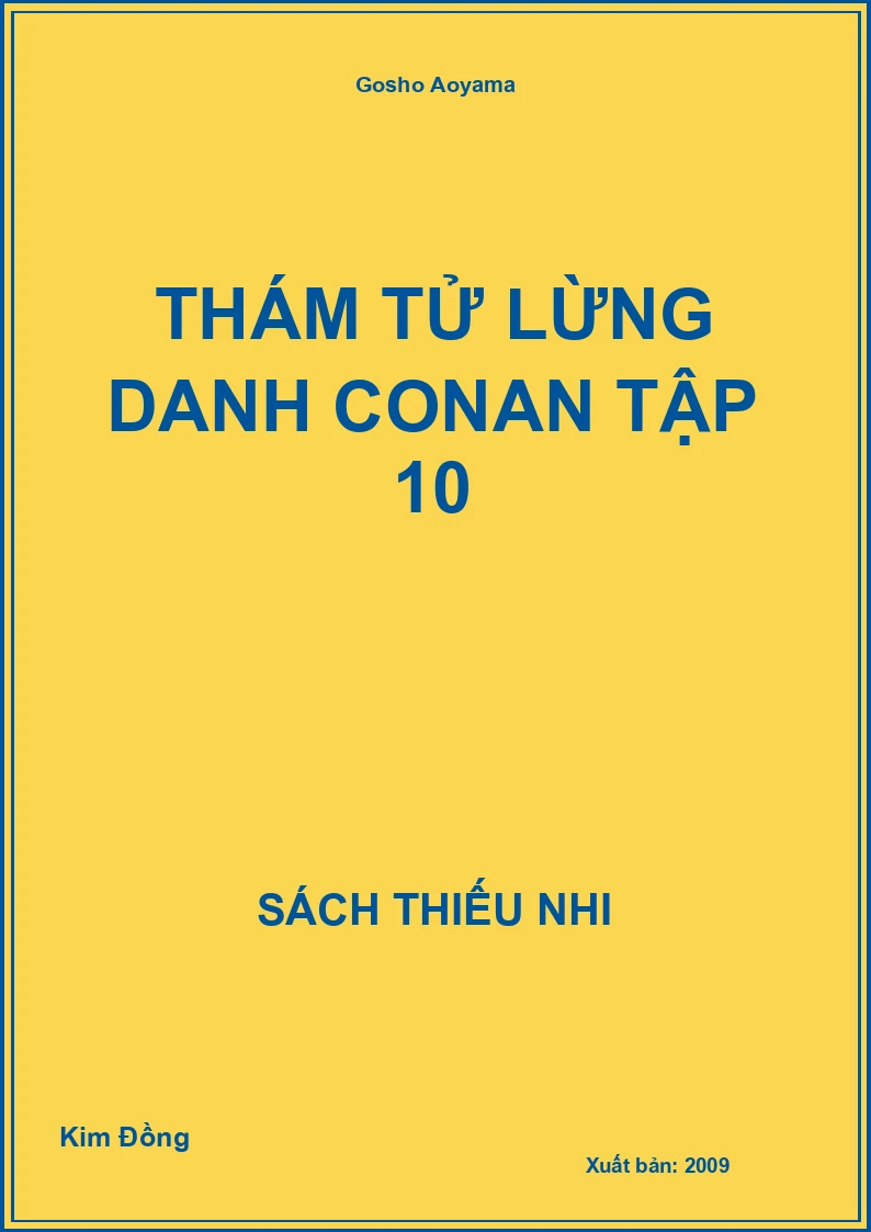Thám tử lừng danh Conan tập 10
