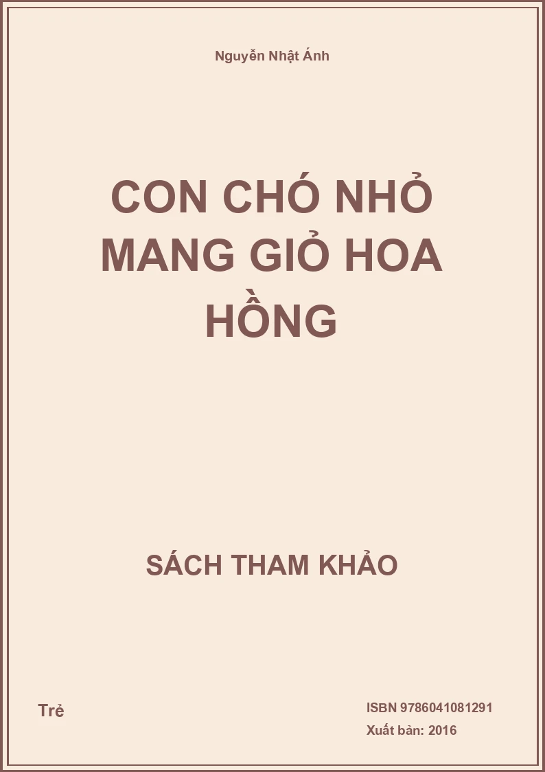 Con Chó Nhỏ Mang Giỏ Hoa Hồng