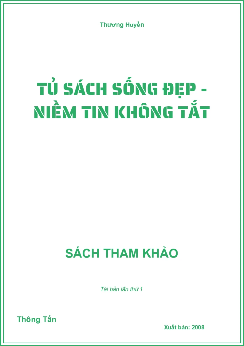 Tủ Sách Sống Đẹp - Niềm Tin Không Tắt