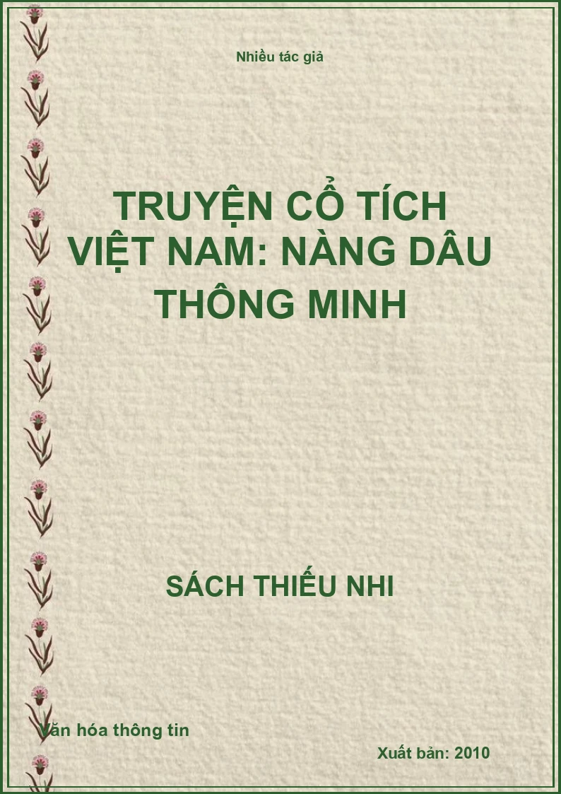 Truyện cổ tích Việt Nam: Nàng dâu thông minh