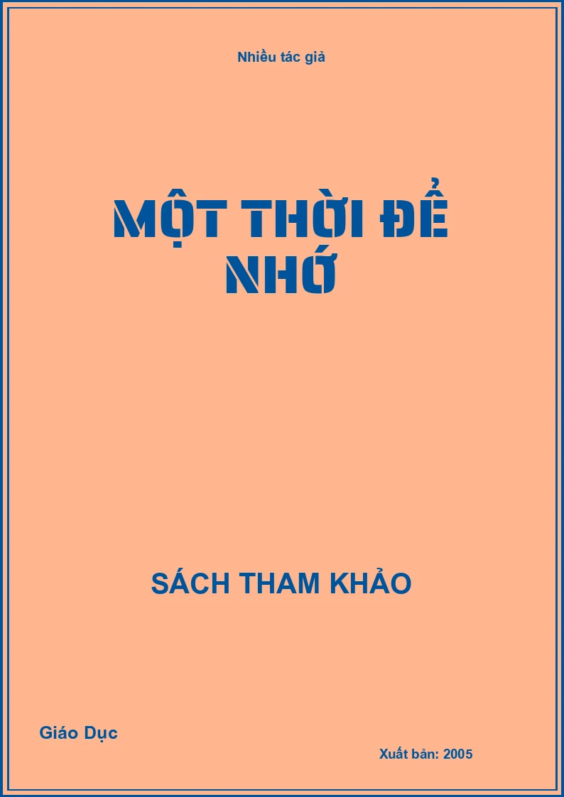 Một thời để nhớ