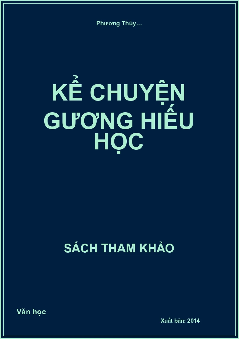 Kể chuyện gương hiếu học