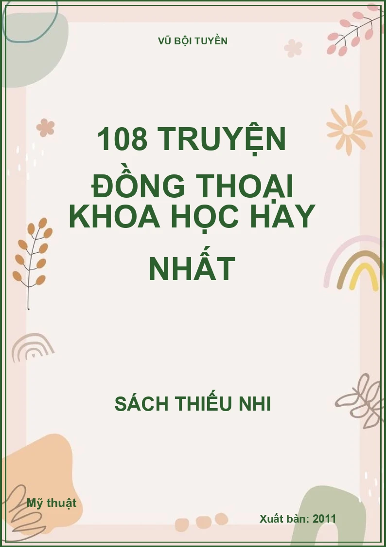 108 truyện đồng thoại khoa học hay nhất